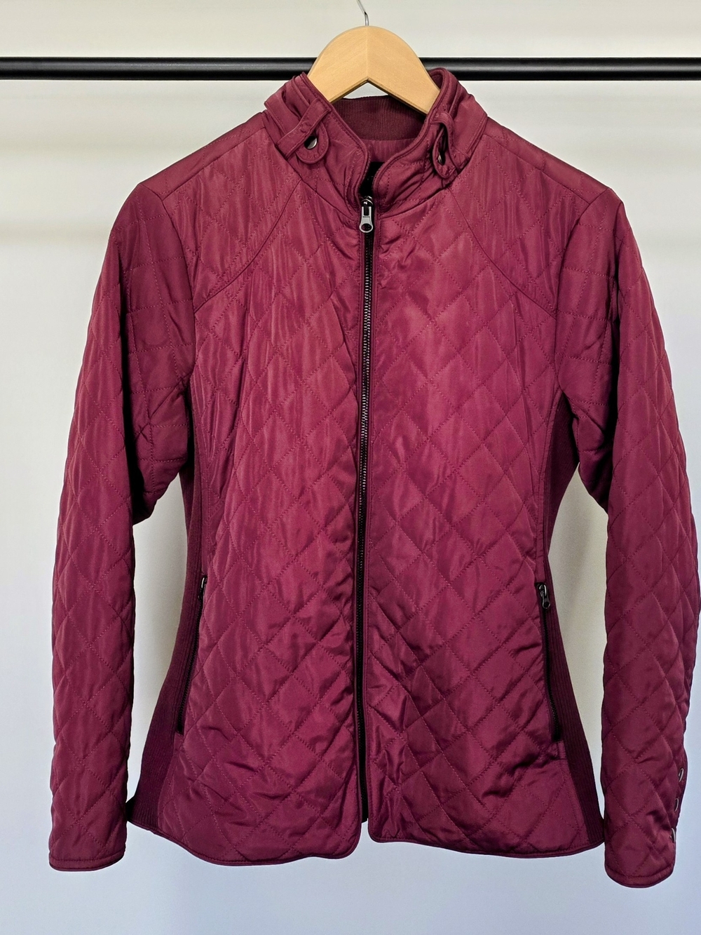 41 Hawthorn Quilted Jacket in Burgundy